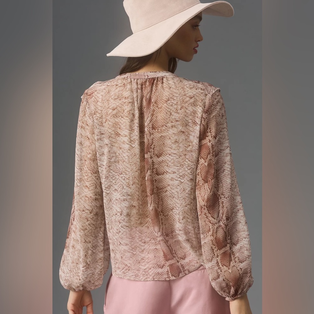 Long-Sleeve Ruffled Blouse - Picture 2 of 11